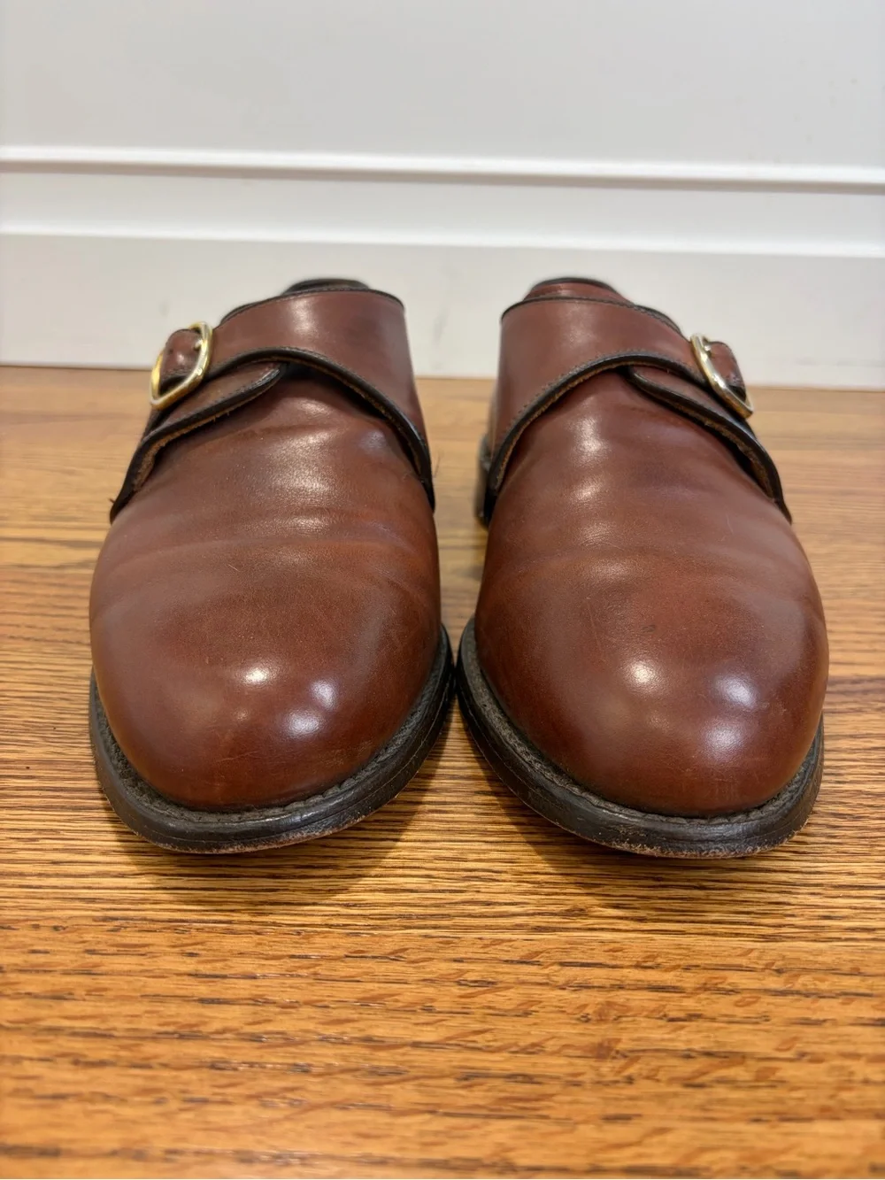 Allen Edmonds Ryder Single Monk Strap Dress Shoe Chili Leather (9.5 X-wide)